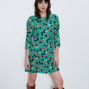 ☘️ Zara Multicolored Floral Print Dress ☘️